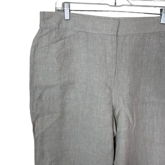 Chico’s 100% Linen Wide Leg Comfort Flowing Loose Relaxed Trouser Pants Size 2 - Picture 5 of 16